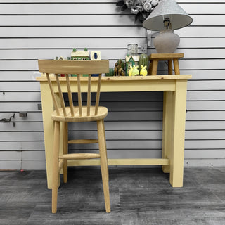 Scandinavian Mandal Bar Stool | Solid Oak, 6 Spindles