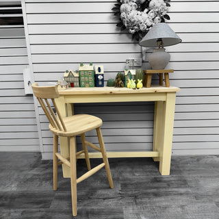 Scandinavian Mandal Bar Stool | Solid Oak, 6 Spindles