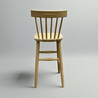Scandinavian Mandal Bar Stool | Solid Oak, 6 Spindles