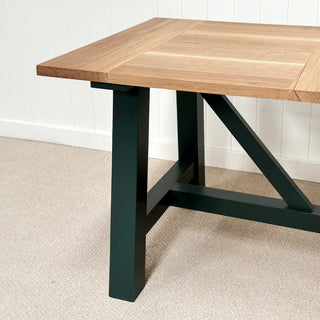 Caledonia Oak Trestle Dining Table