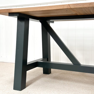 Caledonia Oak Trestle Dining Table