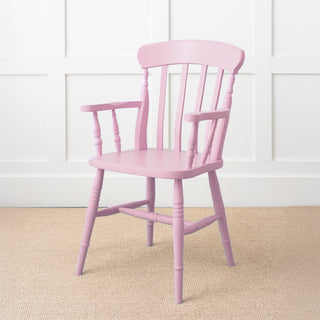 Farmhouse Slat Back Carver, Painted