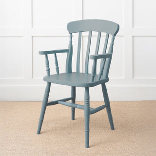 Farmhouse Slat Back Carver, Painted
