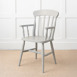Farmhouse Slat Back Carver, Painted