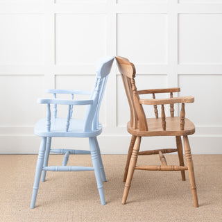 Farmhouse Slat Back Carver, Painted