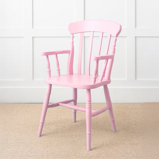 Farmhouse Slat Back Carver, Painted