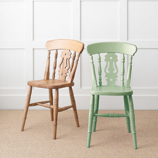 Farmhouse Fiddle Back Chair, Painted
