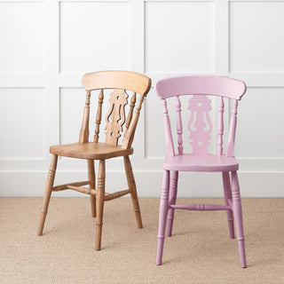 Farmhouse Fiddle Back Chair, Painted