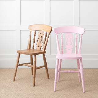 Farmhouse Fiddle Back Chair, Painted