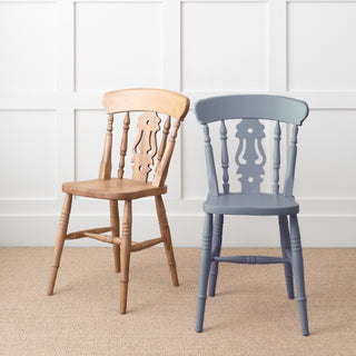 Farmhouse Fiddle Back Chair, Painted