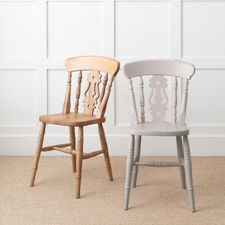 Farmhouse Fiddle Back Chair, Painted
