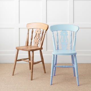 Farmhouse Fiddle Back Chair, Painted