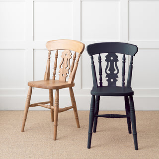 Farmhouse Fiddle Back Chair, Painted