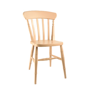Farmhouse Slat Back Chair, Painted