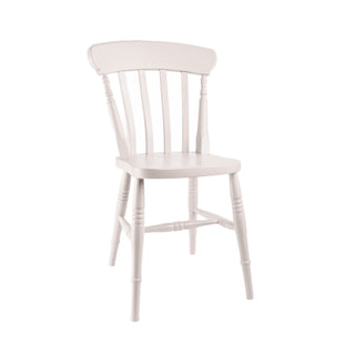 Farmhouse Slat Back Chair, Painted