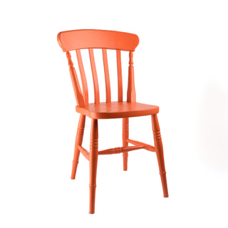 Farmhouse Slat Back Chair, Painted