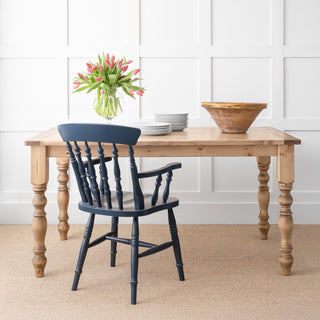 Traditional Pine Farmhouse Dining Table
