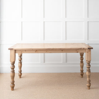 Traditional Pine Farmhouse Dining Table