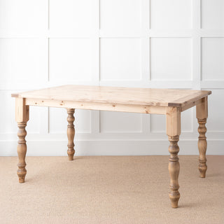 Traditional Pine Farmhouse Dining Table