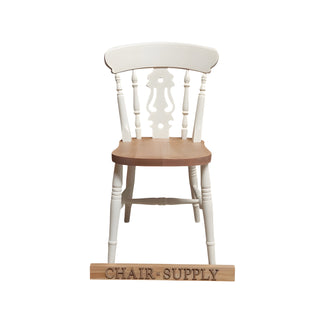 Farmhouse Fiddle Back Chair, Painted