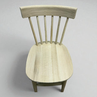 Scandinavian Mandal Bar Stool | Solid Oak, 6 Spindles