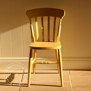 Farmhouse Slat Back Chair, Painted