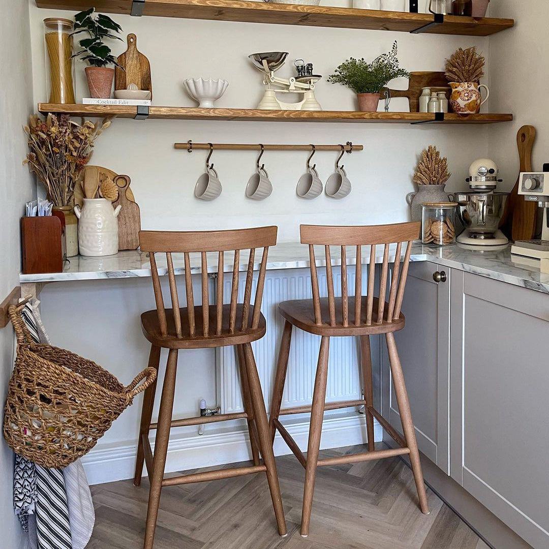 Scandinavian Mandal Bar Stool Wooden Scandi Bar Stool with