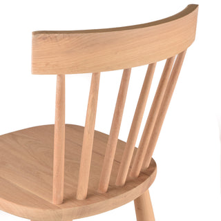 Scandinavian Mandal Bar Stool | Solid Oak, 6 Spindles