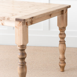 Traditional Pine Farmhouse Dining Table