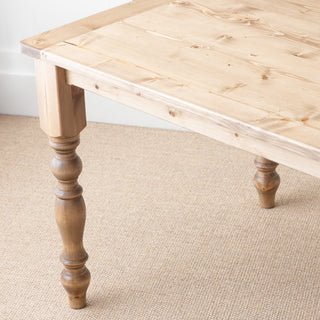 Traditional Pine Farmhouse Dining Table