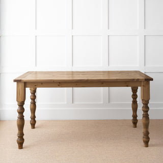 Traditional Pine Farmhouse Dining Table