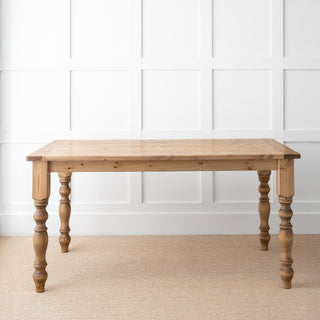 Traditional Pine Farmhouse Dining Table
